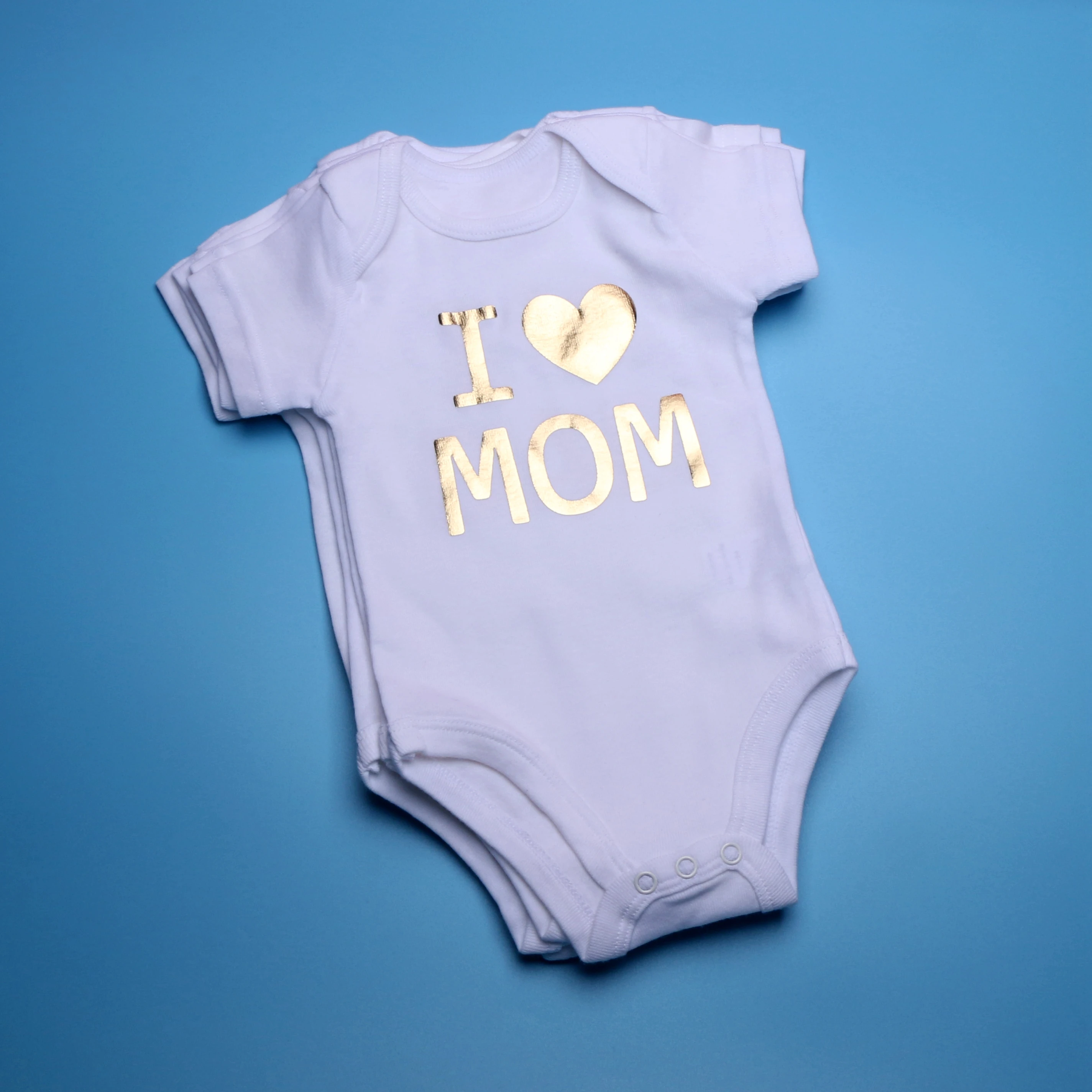 Newborn Baby Boys Girls Clothes Jumpsuits Onesies Short Sleeve Cotton Letter I Love Mom Cute Bodysuits Outfits infant clothing