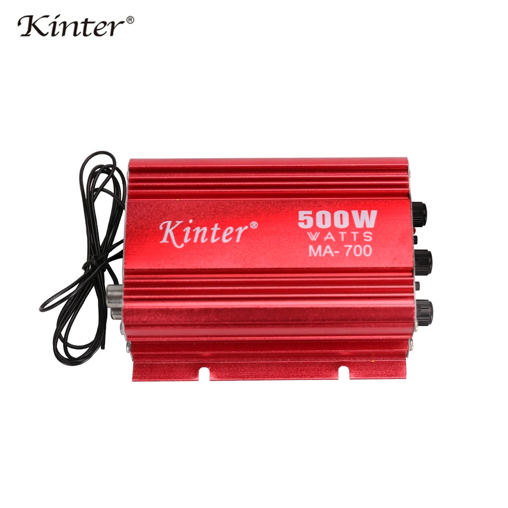 Мини Аудио Усилитель kinter MA 700 2 канала USB AUX FM радио 12 В 3 А алюминиевый корпус