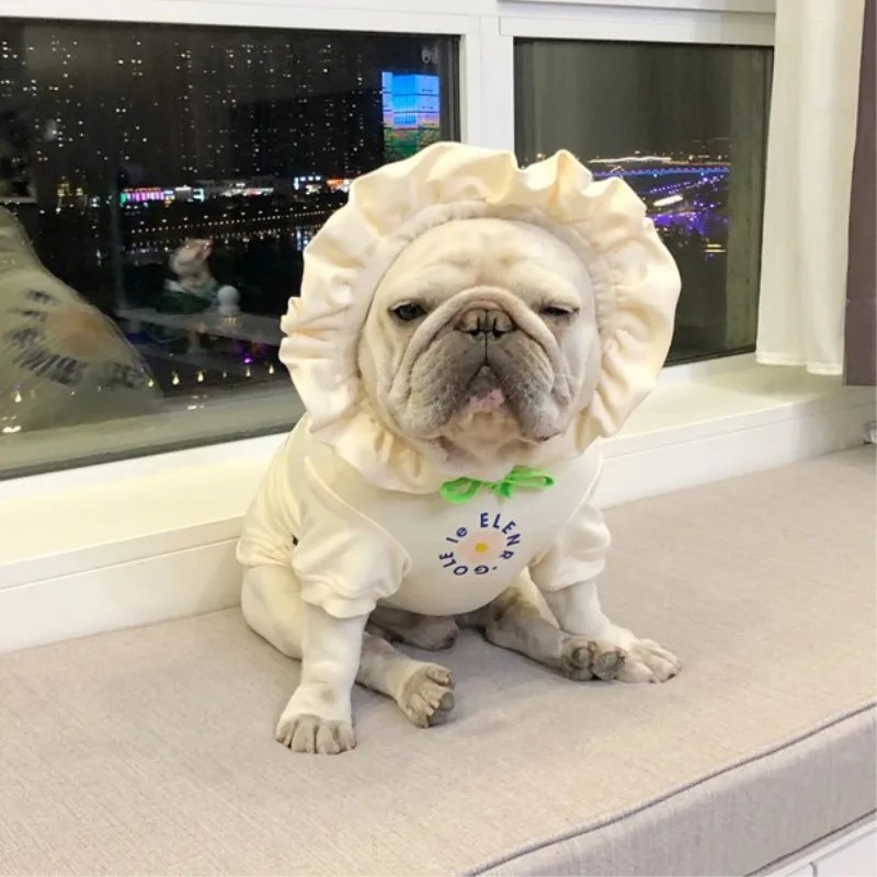 Pets Dogs Products Fashion Cute Sunflower Pattern Hoodies For Small Puppy Dogs Chihuahua Maltese French Bulldog
