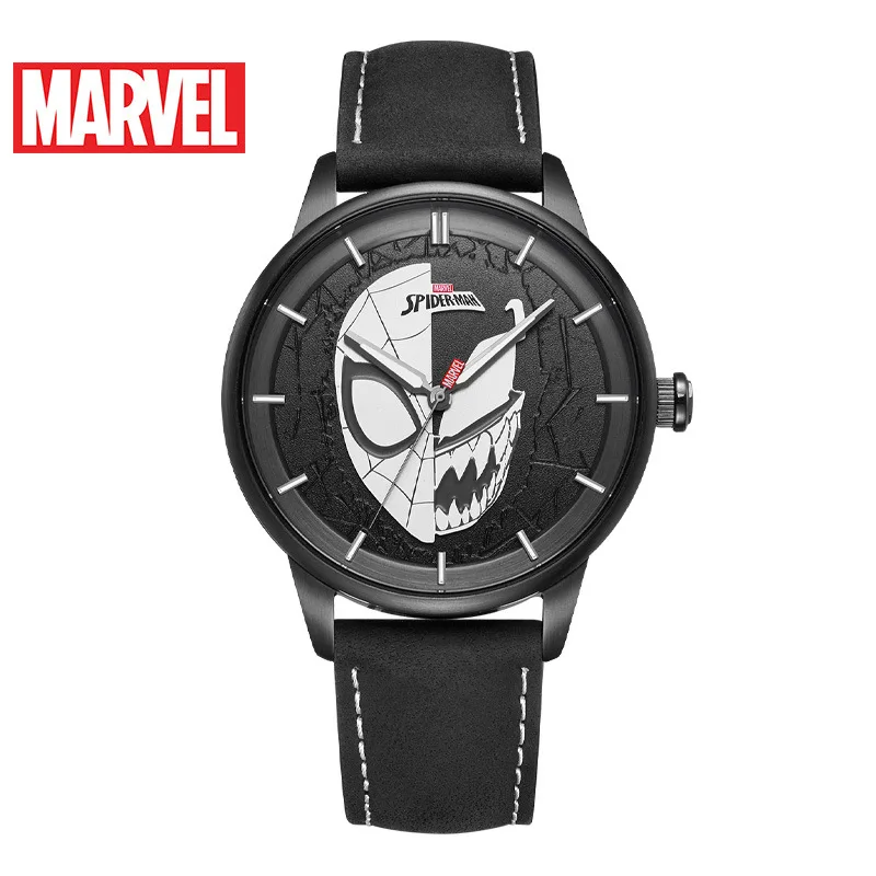 MARVEL, роскошные часы для мужчин, бренд disney,, яд, Человек-паук, Кварцевые Светящиеся стрелки, мужские часы, сапфировое стекло, часы для мужчин