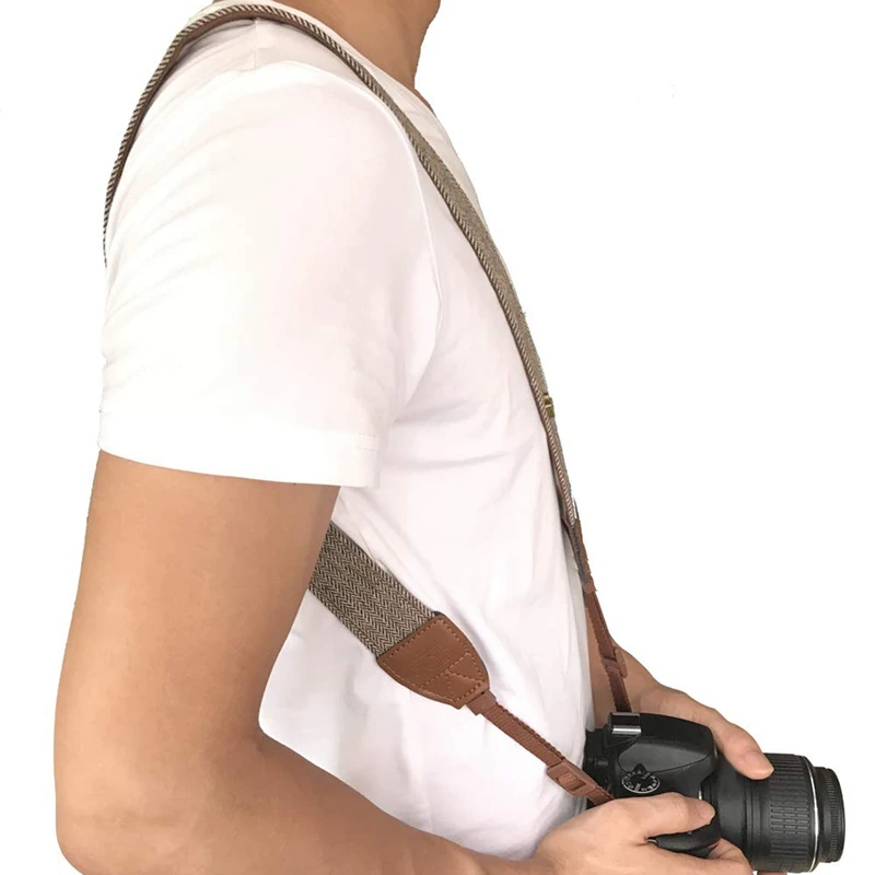Камера плечевой шейный ремень винтажный ремень для всех Dslr камеры Nikon Canon sony Pentax(коричневый