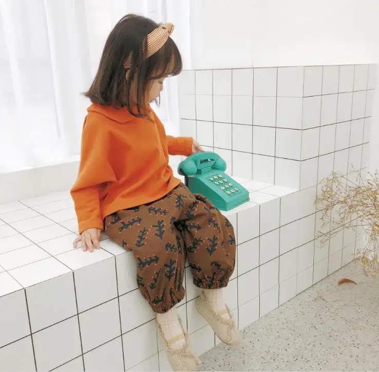 Autumn and winter women's harem pants autumn and winter children's clothing new children plus velvet harem pants
