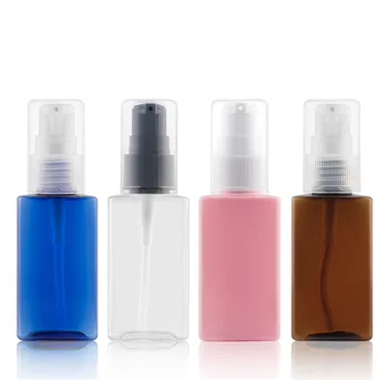 

50pcs 50ml square container Cream Emulsion, liquid pump bottle,shower gel refillable colorful empty pump bottles