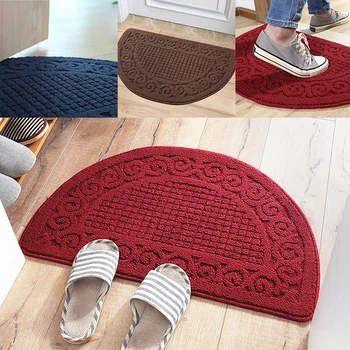 

Semicircle Retro Home Entrance Doorway Mat Door Mat Entryway Non Slip Carpet for Bedroom Indoor Water Absorption Floor Mat