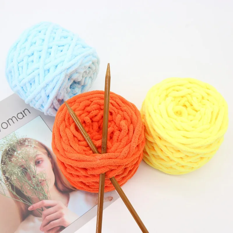 

12PCS 100g/Roll DIY Icicle Line Soft And Comfortable Hand-knitted Thick Yarn Ball Scarf Wool Material Scarf Sweater 6PCS