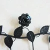European-style Iron Rose Design Decorative Wall Hook Wall-mounted Coat Hanger Storage Rack Key Holder Organizer Home Decor 6