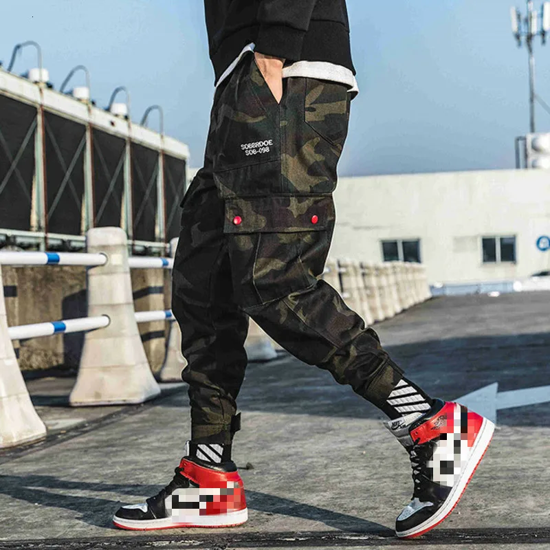 EWQ/Joggers Ankel-length камуфляжные штаны мужские японские спортивные штаны с карманами мужские корейские штаны спортивные штаны в стиле хип-хоп 4XL Tide 9A382