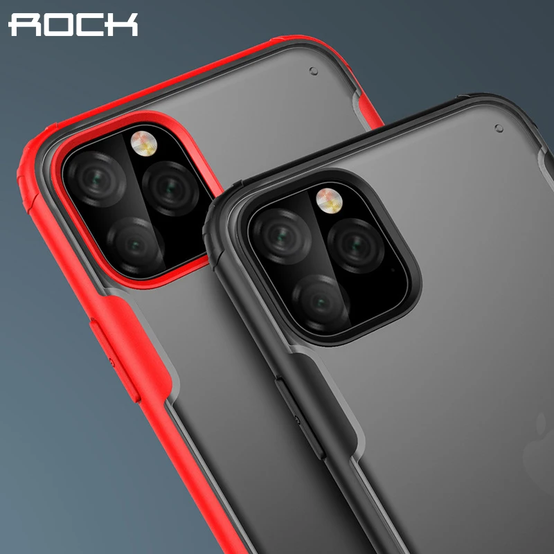 Противоударный чехол Rock для iPhone 11 Pro Max, чехол для iPhone XR XS X 7 8 Plus, прозрачный Ультратонкий матовый чехол