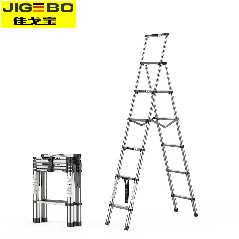 

Household Indoor Multi-functional Trestle Ladder Folding Five-step Ladder Semi-insulated Bilateral Ladder Telescopic Ladder Heig