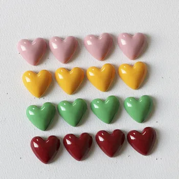 

10pcs Resin Cabochon Heart 18mm Flat Back Cameo Accessories for Diy Jewelry Making Phonecase/Stud earring/Hairclip Cute Findings