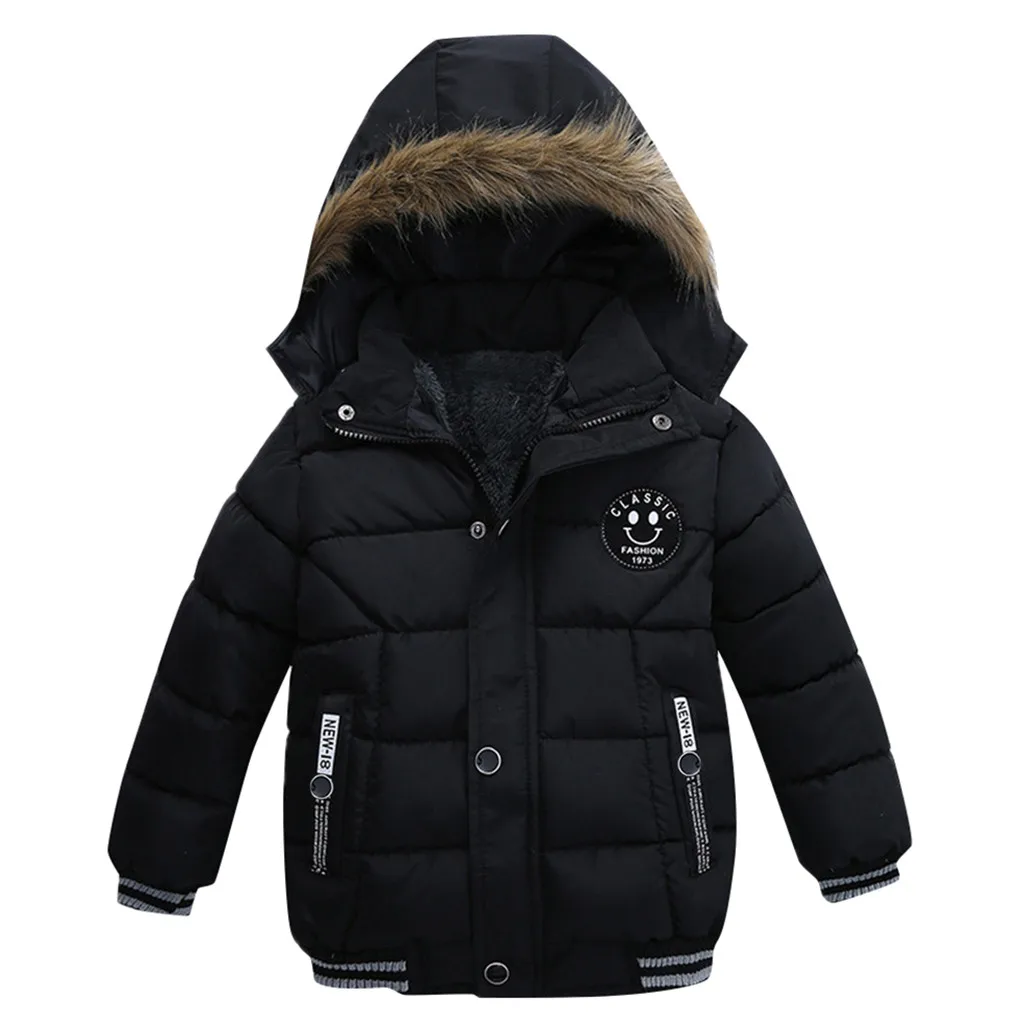 Coat Children Winter Jacket Coat Boy Jacket Warm Hooded Kids Clothes Zipper Pocket Coat Casual Outerwear Autumn Winter Overcoat