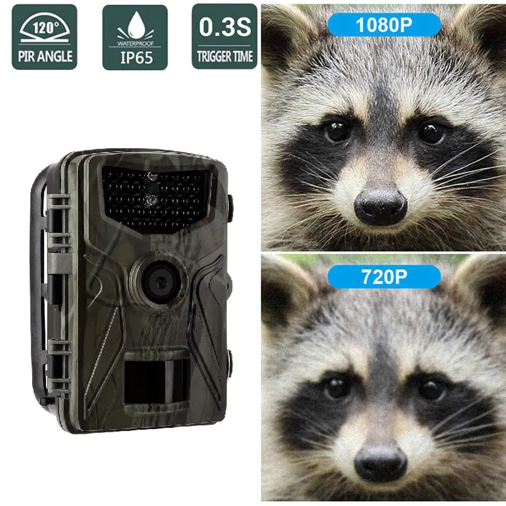 

Outdoor Hunting Camera Wild Animal Detector Trail Camera HD Waterproof Monitoring Infrared Heat Sensing Night Vision
