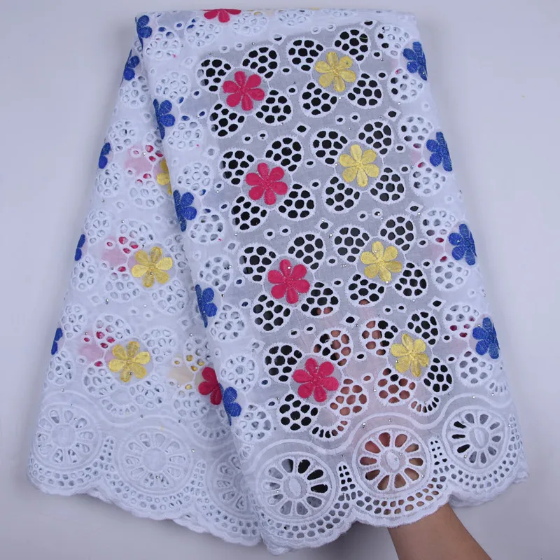 Высококачественная африканская кружевная ткань из 100% хлопка мягкие отверстия