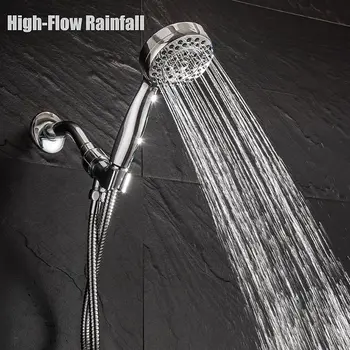 

1Set Handheld Shower Head with Hose High Pressure 5 Spray Settings Massage Spa ShowerHead
