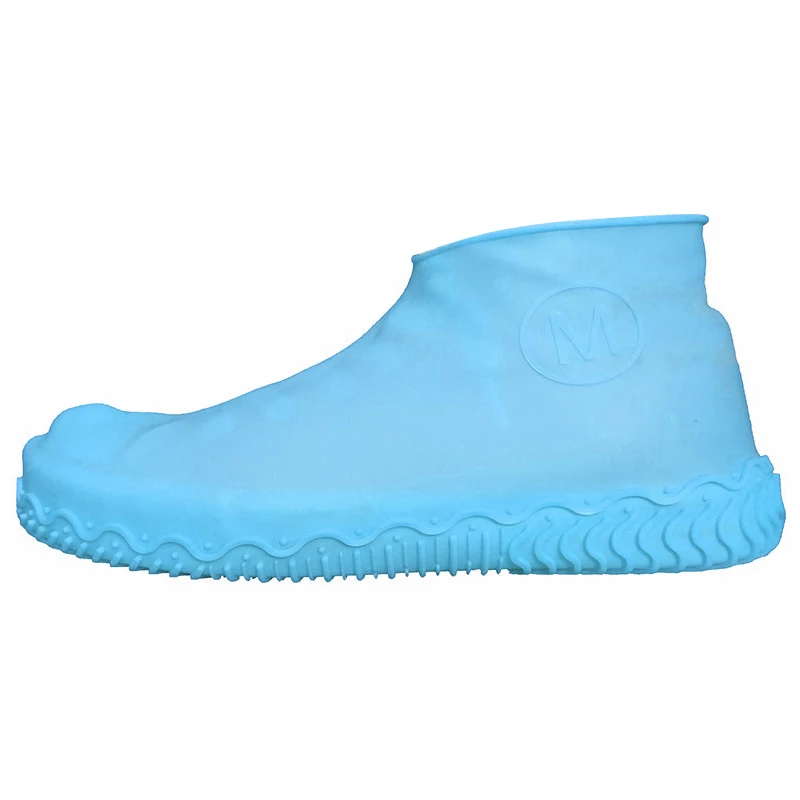 1 пара многоразовых силиконовых бахилов для кемпинга S/M/L резиновый Чехол Водонепроницаемая противоскользящая обувь дождевые уличные ботинки - Цвет: 07