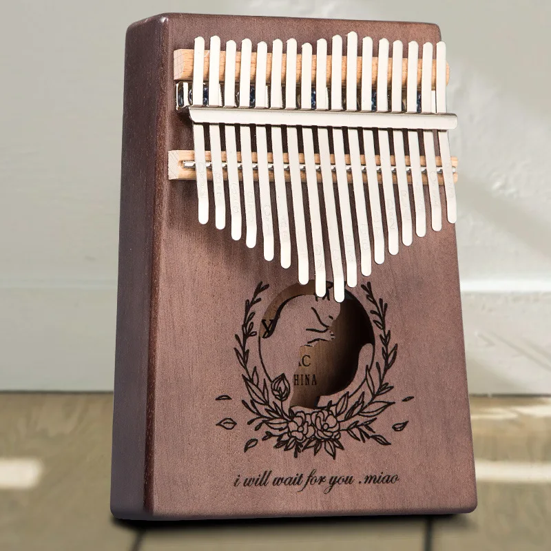 Kalimba 17 клавишное фортепиано Красивые Музыкальные инструменты красное дерево большой палец пианино популярный новичок дать 1 набор аксессуаров