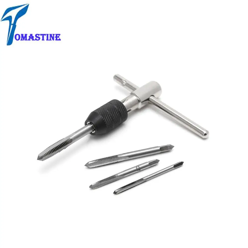 

5Pcs/set T Type Hand Screw Thread Taps Drill Kit M3 M4 M5 M6 Set Wrench