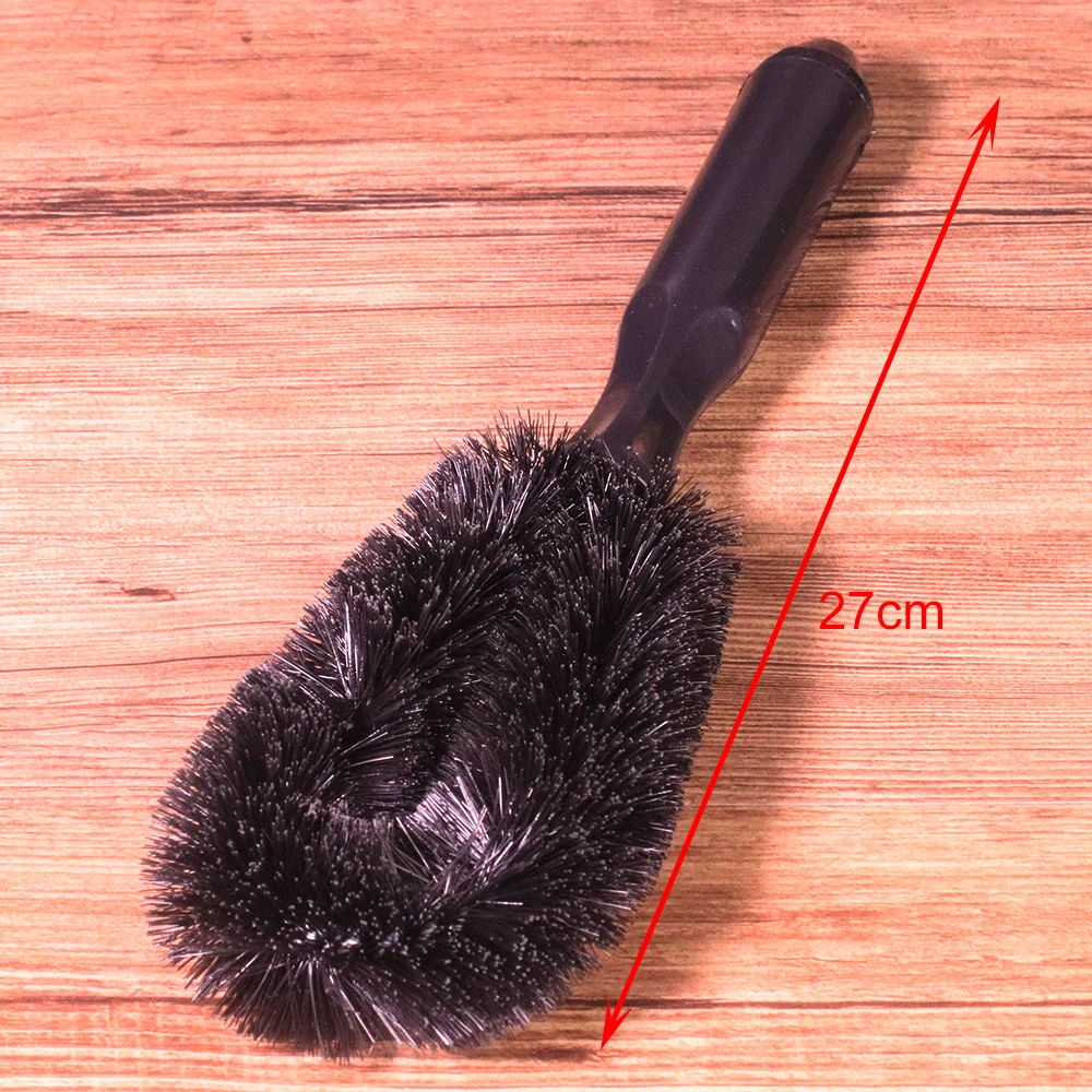 Black Car Vehicle Wheel Tire Rim Scrub Brush Washing Hub Handle Cleaning Care Tool Cleaner Fit For Auto Audi BMW Nissan Truck  (3)