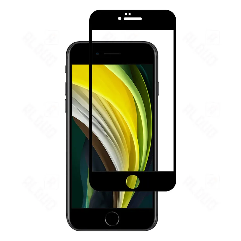 Tempered Glass For Apple Iphone Se 2020 Glass Black Screen Protector For Iphone 12 Pro Max Se 2 6 6s 7 8 Plus Protective Glass Phone Screen Protectors Aliexpress