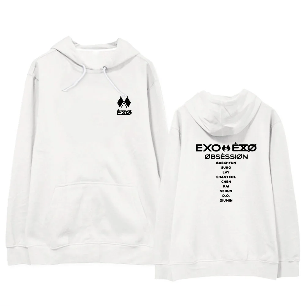 Основной альбом KPOP EXO OBSESSION толстовки Новые корейские модные хлопковые толстовки унисекс