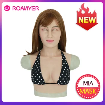 

Roanyer Mia Top quality realistic silicone breast forms for crossdresser silicone mask with boobs for shemale drag queen