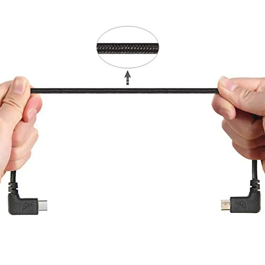 Совместимый кабель Mavic Pro 2 type C для Micro Usb Otg кабель 1Ft нейлон Braised под прямым углом Совместимость с Dji Mavic 2