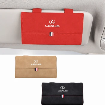 

For Lexus ES250 ES350 RX270 RX350 LX570 IS200 IS300 GS350 GS430 Turn Fur Leather Car Sunglasses Case Storage Box Accessories