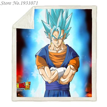 

Anime Dragon Ball Super Printed Fleece Blanket for Beds Thick Quilt Fashion Bedspread Sherpa Throw Blanket Adults Kids 10
