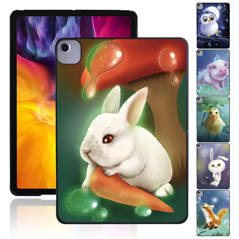 

Cute Animal Series Pattern Tablet Case For Apple IPad Air 4 2020 10.9 Inch Drop Resistance Durable Hard Shell + Stylus