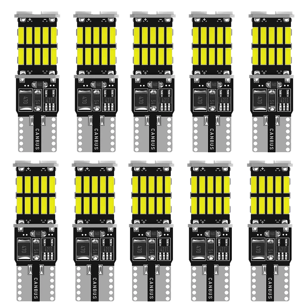 10x T10 W5W Canbus автомобиля светодиодный лампы для BMW Mini Cooper R56 R53 E90 E46 F20 F10 E39 Z4 укрыты