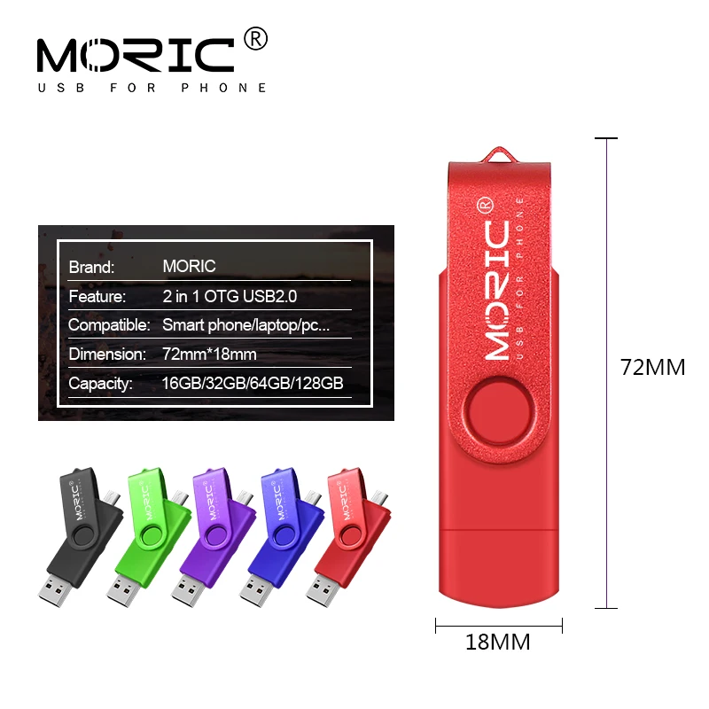 USB флеш накопитель OTG micro usb 2 0 8 ГБ 16 32 64 128 флешка металлический u диск для