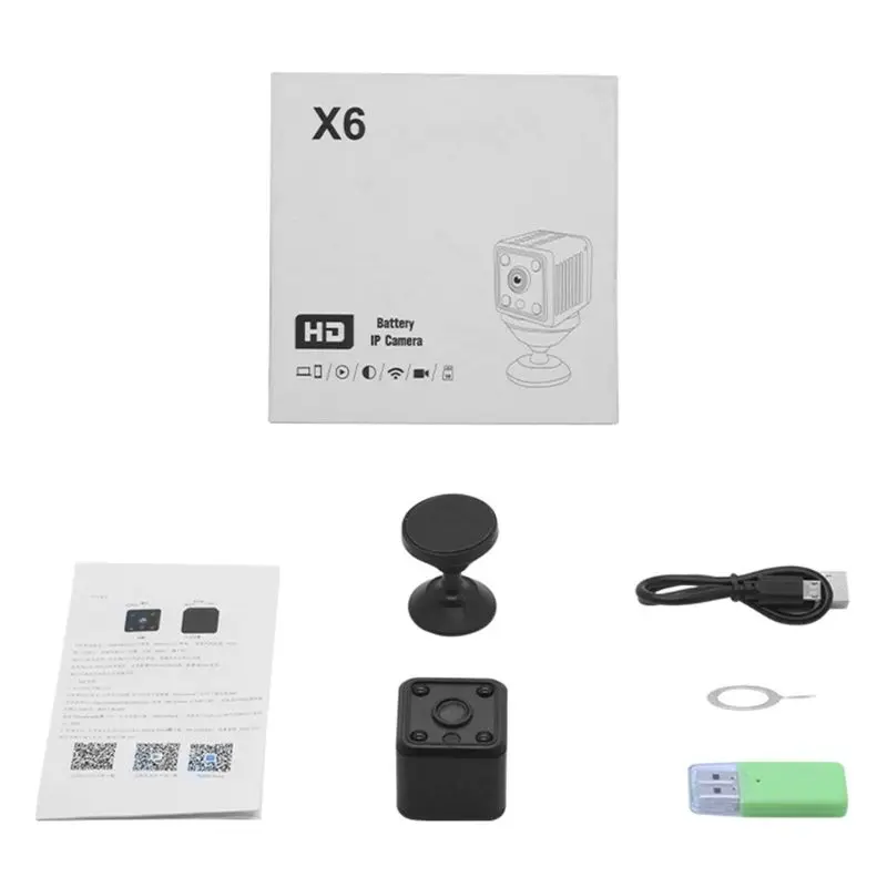 X6 Беспроводной Wi Fi Ne модействия мини Полный H D Камера 1080P Инфракрасный Ночное