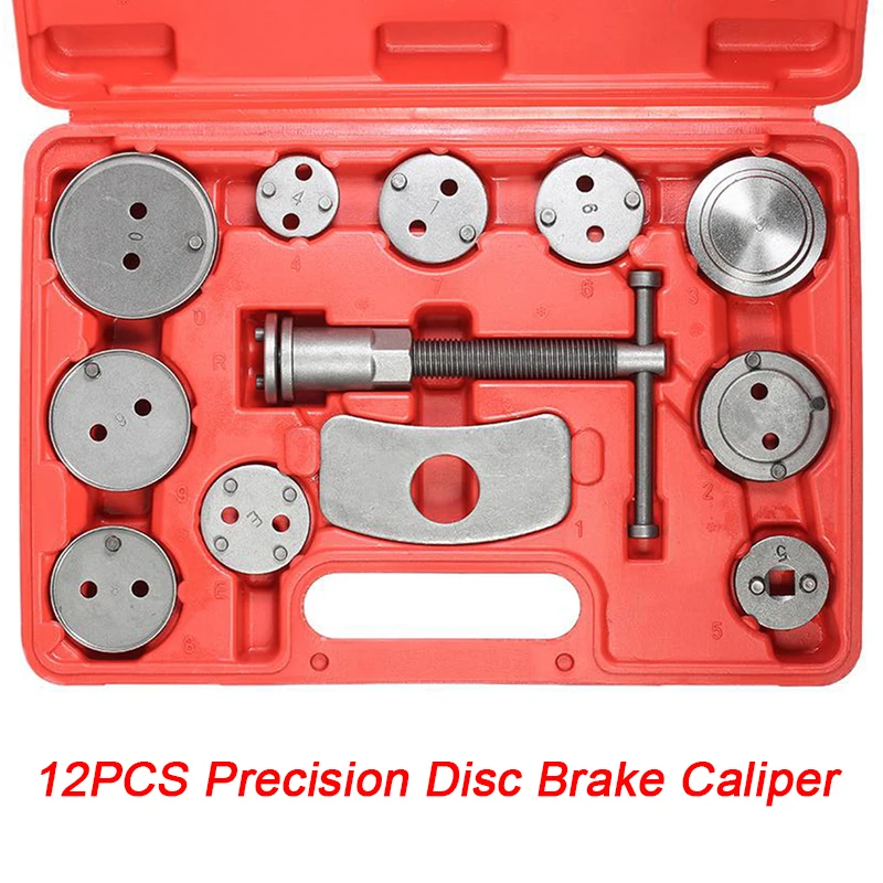 

12pcs Universal Car Auto Precision Disc Brake Caliper Wind Back Tool Kit Brake Pad Brake Pump Brake Piston Car Repair Tool Kit