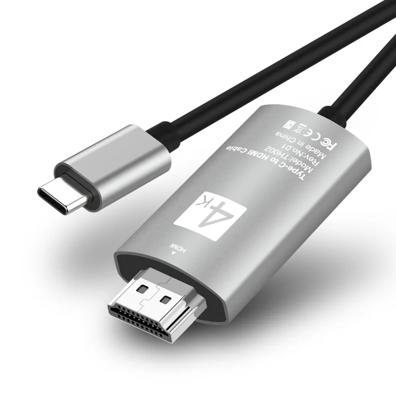 Кабель адаптер USB C на HDMI 4K Thunderbolt 3 для MacBook pro huawei mate 20 P30 Samsung s9 s10 кабель HDMI|Кабели