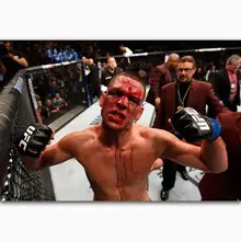 MQ694 Nate Diaz Welterweight Чемпион Спорт звезда боксер бой горячий художественный плакат Шелковый светильник холст домашний декор Настенная картина принт