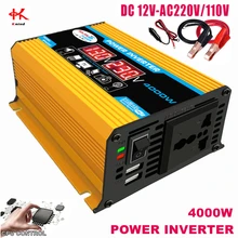 4000W / 300W Car Power Inverter 12V 220V Modified Sine Wave Solar Convertor Transformer 12V To 110V/220V Inversor