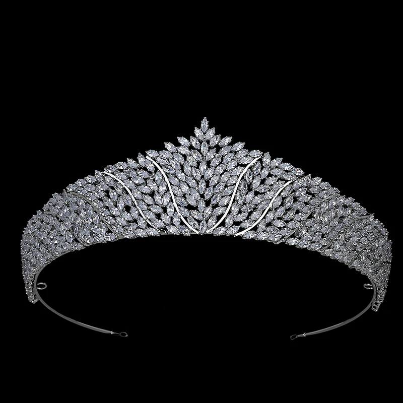 Diademi E Corona Hadiyana Estilo Europeo Splendido Da Sposa Accessori Per Capelli Gioielli Della Corona Della Fascia Zircone Bc5735 Corona Princesa