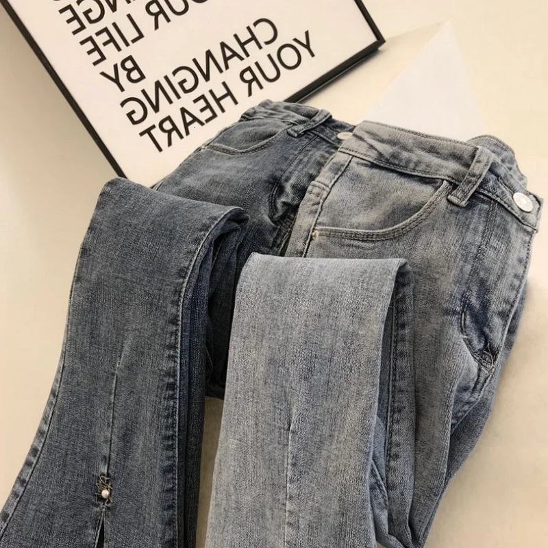 High Waist Female Flare Boyfriend Jeans For Women Plus Size Streetwear Stretch Denim Pant Fat Mom Jeans Skinny Jeans Woman
