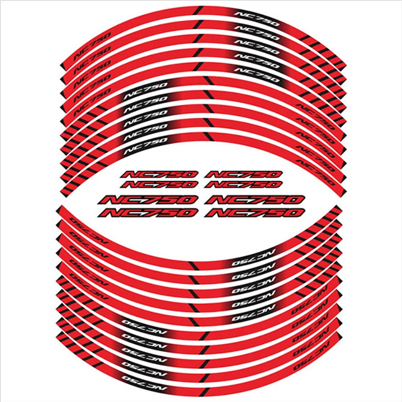 Motorcycle Wheel Sticker Stripes Waterproof Reflectives Rim Tire Protection Stickers Decals For HONDA NC750 nc750 High Quality