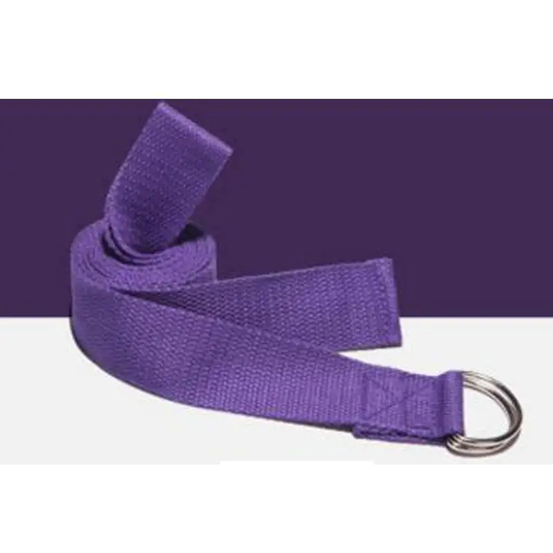 Dark Purple Высокая эластичность 7 цветов хлопок пояс Йога стрейч ремень тренажерный зал Йога группа - Цвет: Dark Purple