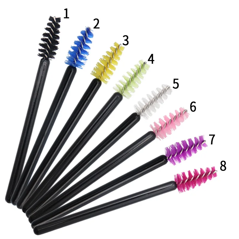 Short paragraph 50pcs/pack Disposable Black Eyelash Brush Eyebrow Mascara Applicator Extension Makeup Tools | Красота и здоровье