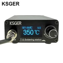 KSGER  V3.1S T12 Soldering Station Russian Solder Tips STM32 OLED Auto-sleep Standby Quick Heating 8s Tins Melting Time 75W