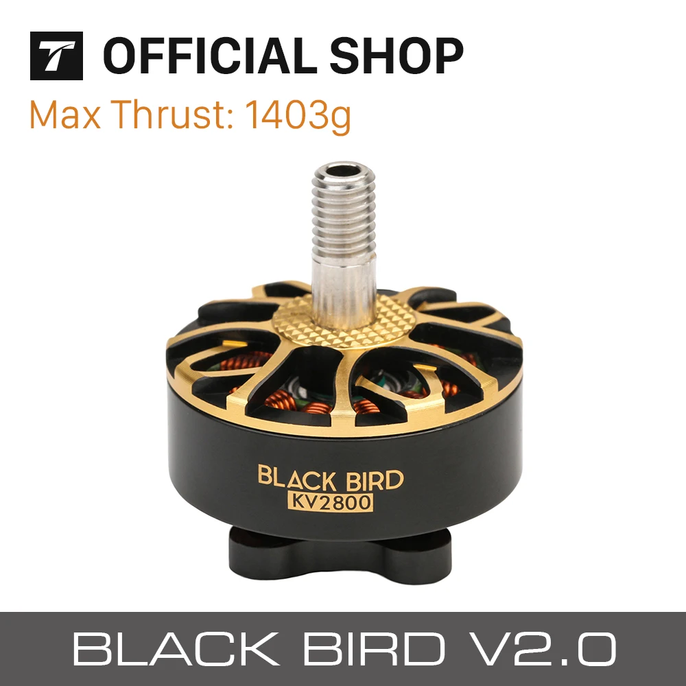 

T-motor FPV Champion Co-brand BLACK BIRD V2.0 бесщеточный двигатель KV1950 KV2800 для FPV Фристайл версия соревнований гоночный Дрон