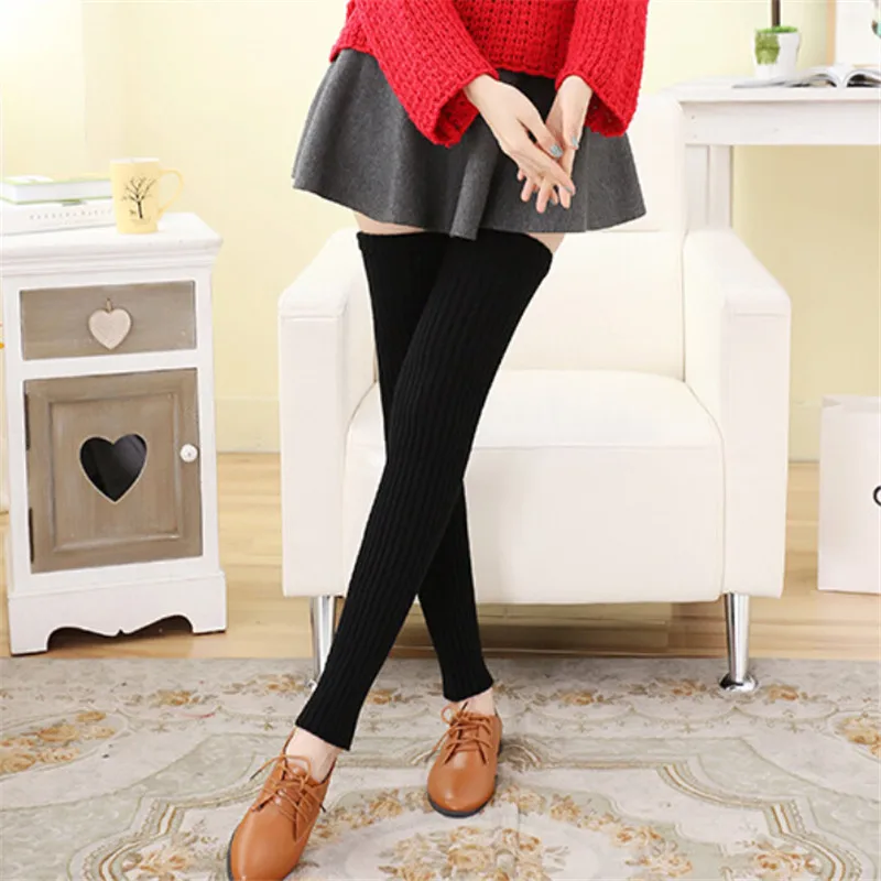 

Hot Fashion Leg Warmers Women Warm Knee High Winter Knit Solid Crochet Leg Warmer Socks Winter Autumn Warm Boot Cuffs Long Socks