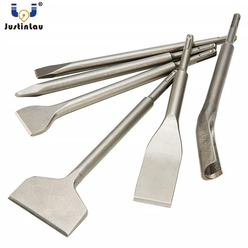 

JUSTINLAU Electric Hammer Chisel Power Tool Accessories Angled Heavy Duty Bent Tile Chisels Can Use With SDS Plus Impact Drill