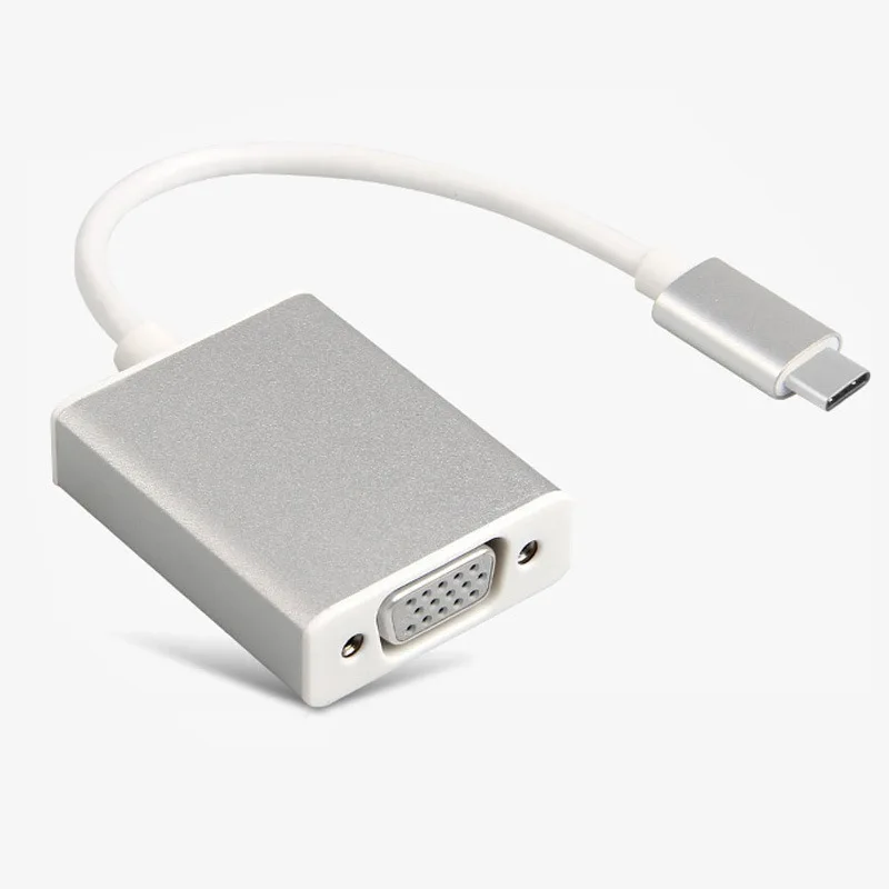 USB 3 1 Тип C к VGA адаптер Подключение цифровой кабель HD Реверсивный для Macbook