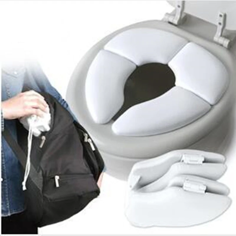 

Folding Kids Non Slip Silicone Foam Pads Travel Portable Toilet Potty Training Seat Cushion Traveler Reusable Travel Potty Seat