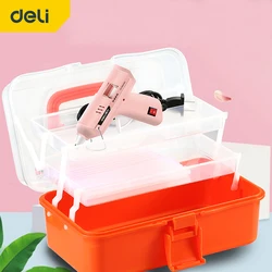 DELI – pistolet à colle thermofusible pneumatique, professionnel, haute température, réparation de greffons, outils de bricolage, avec boîte à outils 