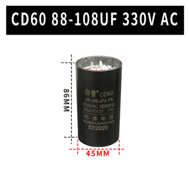 Motor Kondensator AC330V CD60 36-43uF 216-259UF 130-156uF
