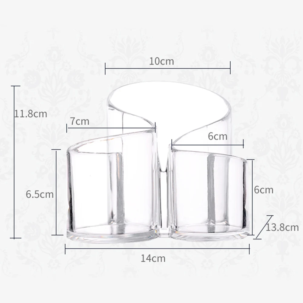 3 отсека демонстрационная подставка для помад прозрачная акриловая Экономия пространства макияж кисти коробка для хранения коробка для подарков офисные настольные